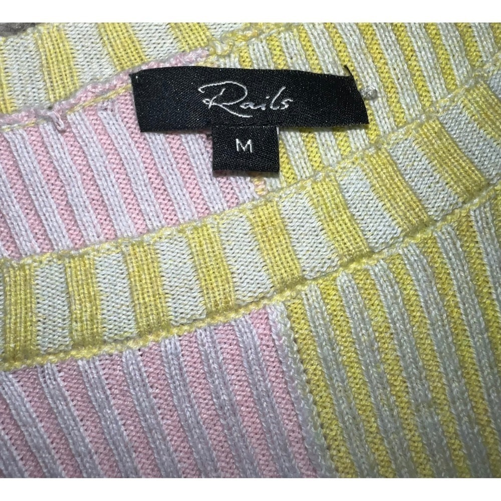 Rails Women's Pia Pastel Sweater In Multicolor Sz m preppy coastal - Picture 10 of 10